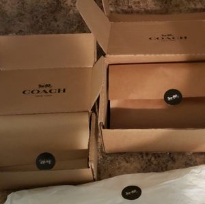 🎀 Coach Empty boxes with tissue paper, and large paper bag wrap w Coach Sticker